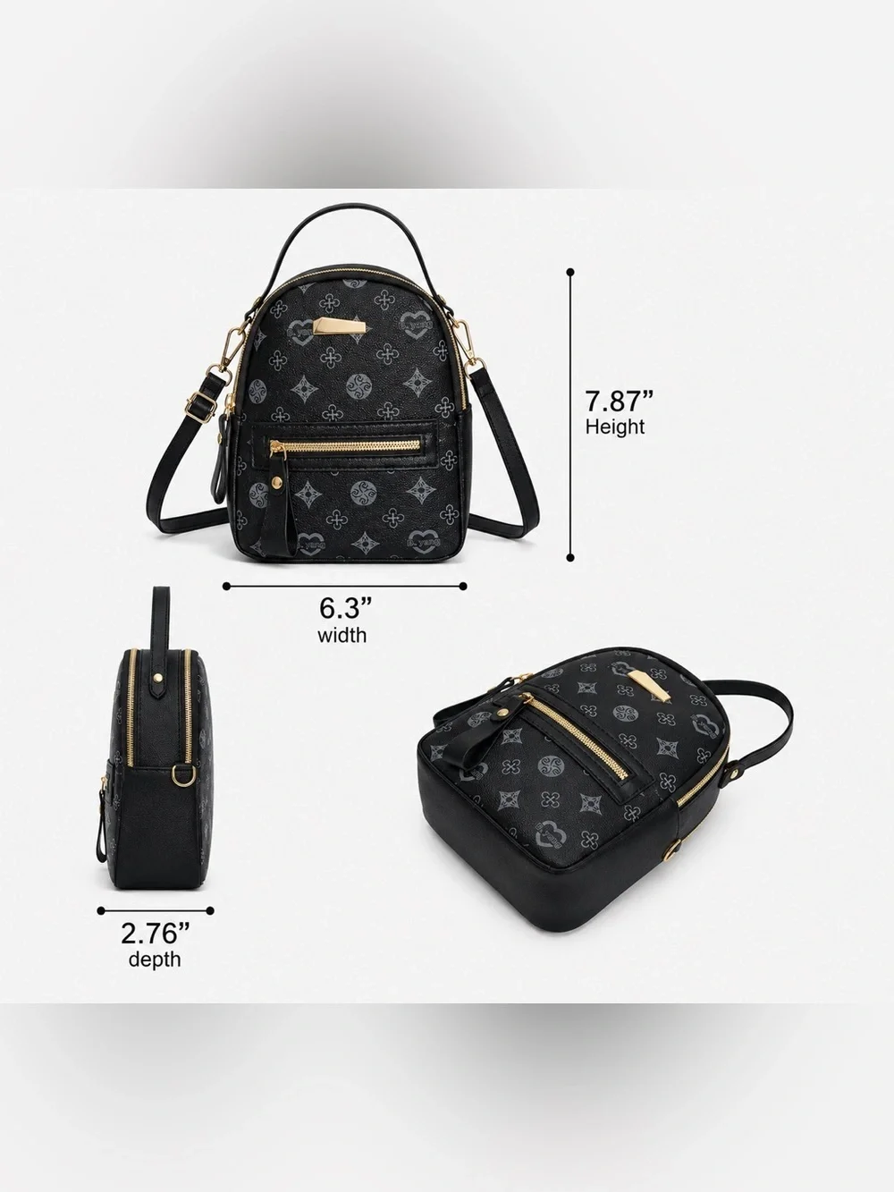 Luxury Designer Inspired Women's Crossbody Backpack